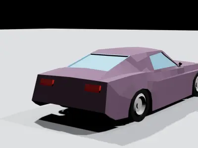 LOW POLY MUSCLE CAR Low-poly 3D model by gizem-koylu