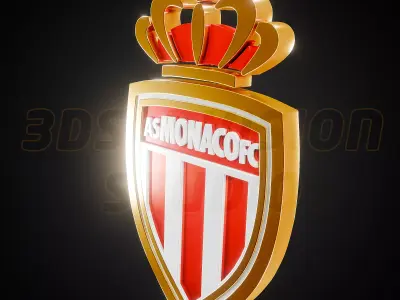 AS Monaco FC logo - Cinematic - 3D print 3D model