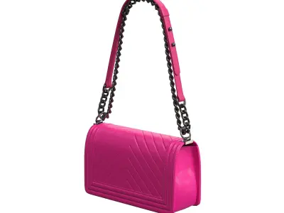 Boy Handbag Purple Leather  Low-poly 3D model