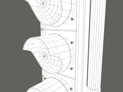 Traffic Light Low-poly 3D model