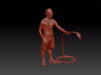 Man with hose 3D print model