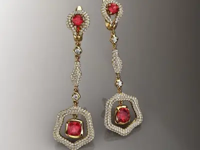  earrings N - 185 3D print model