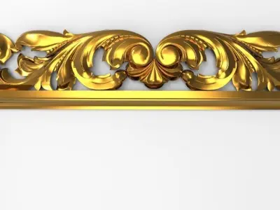 carved frame  3D model 4
