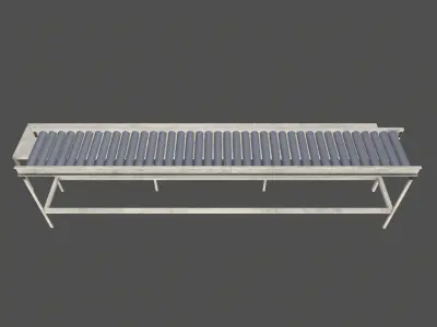 Working Table with Roller Low-poly 3D model