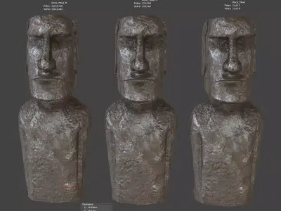 Deco Moai 3D model