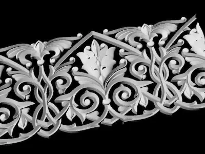 Central decor ornament for furniture 3D model 715