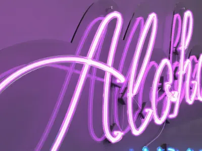 Aloha Miami - Neon Sign 3D model