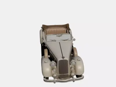 1930s Early Vintage Convertible Soft Top 3D model 3D model