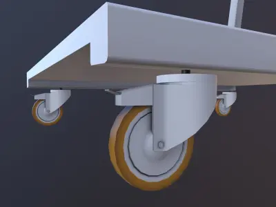 Industrial Trolley Low-poly 3D model