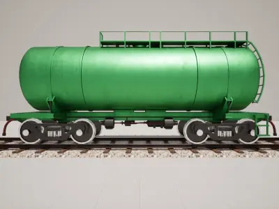 Animated game-ready TankcarV4 Low-poly 3D model