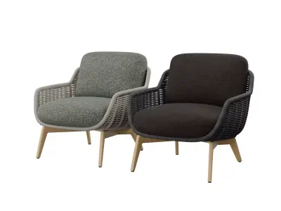 Belt cord armchair 3D model