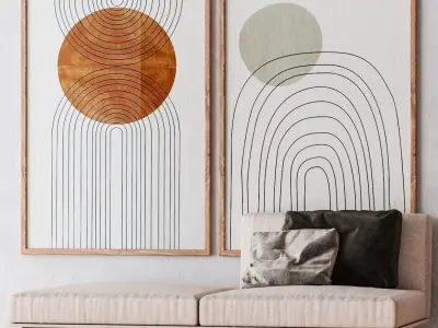Set of large wall paintings  545 3D model