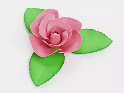 -Marzipan Rose- 3D model