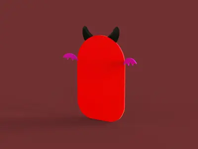 Cartoon Devil Frame  Low-poly 3D model