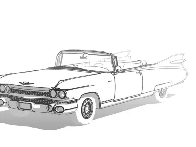 Impala vintage Car Low-poly 3D model