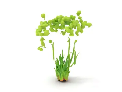 Green Seed Pods model pack Low-poly 3D model