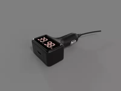 Car charger Low-poly 3D model