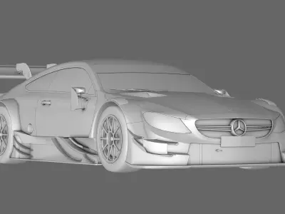 Mercedes AMG C63 DTM GT500 Super GT Low-poly 3D model