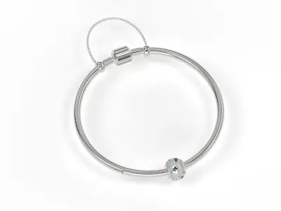 Rounded Charm With Stars and Gems  3D print model