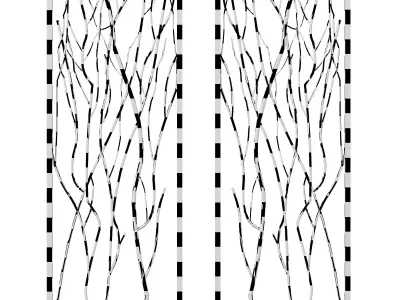 George oliver 2 piece metal branch wall decor 3D model