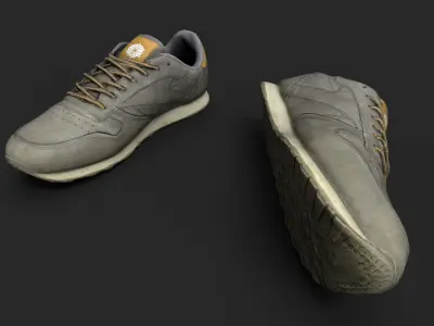 Pair of Worn Sneakers 3D model