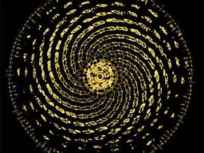 works spiral of gold 3D model