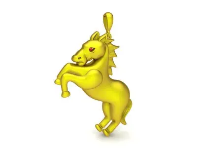 Luxury Horse Pendant 3D Model  570 3D print model