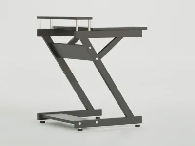 Computer gaming desk Free low-poly 3D model