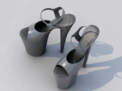 Pole Dancing Platform High Heel Shoes 3D model