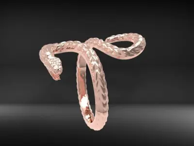 Snake ring Eternity Stacking Luxury Snake jewelry Gift for her  3D print model