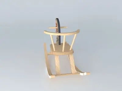Rocking horse Latvian toy 3D model