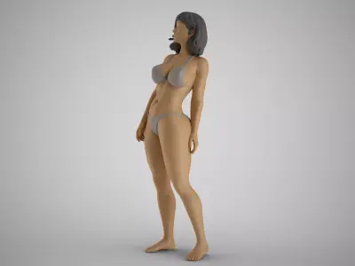 Woman Bending Backwards 3D print model