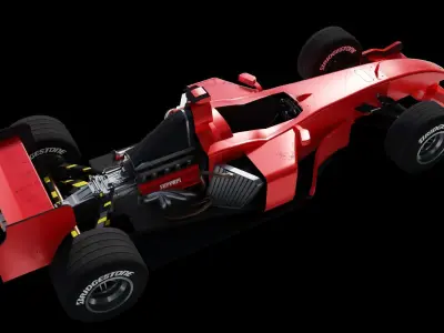 Ferrari F2004 F1 car Low-poly 3D model