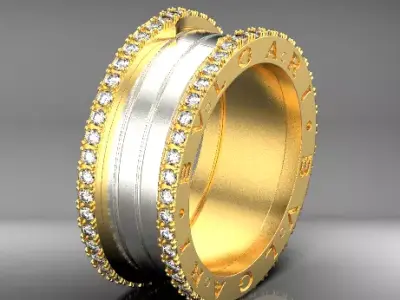 bvlgari ring 3D print model shop