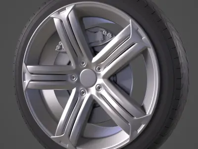 VOLKSWAGEN SCIROCCO TYRE RIM 3D print model
