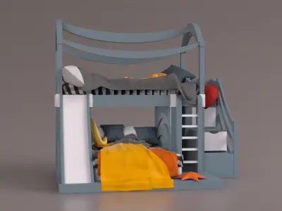 Bunker Bed 3D model