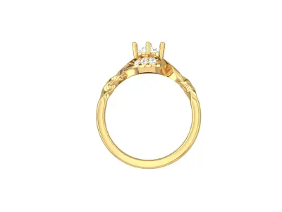 Floral Delight Diamond Ring Online Shopping 3D print model