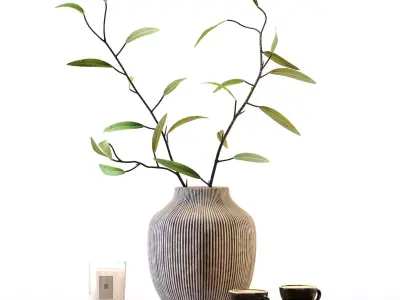 Decor coffee and books Set 20 3D model