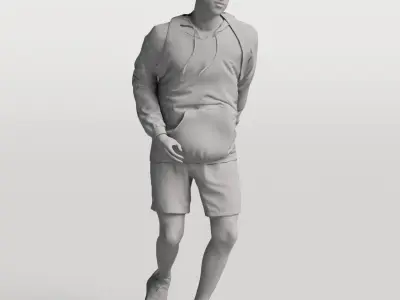 Humano Skateboarding Man 0812 3D model