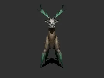 Crystal Deer Low-poly 3D model