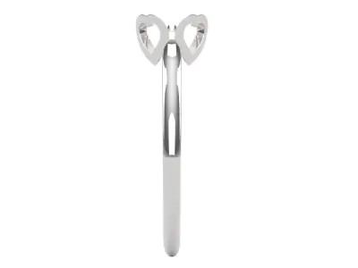 Engagement ring with heart prong size 8 3D print model