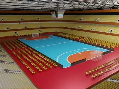 Handball Stadium Low-poly 3D model