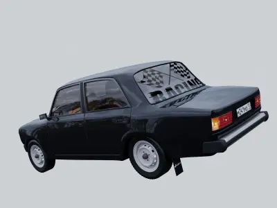 Lada2107 Low-poly 3D model