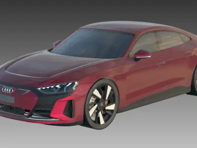 Audi Etron GT 2022 - 3D Model - Fbx - Obj 3D print model