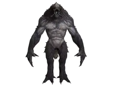 monster creature with long arms and legs 3D model