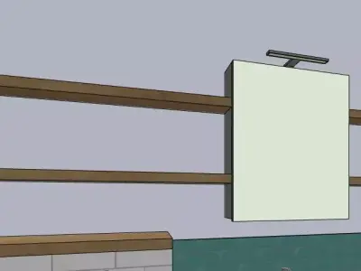 bathroom mirror wall Free 3D model