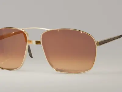 SunGlasses Low Poly Game ready Model Retro sunglasses model Low-poly 3D model