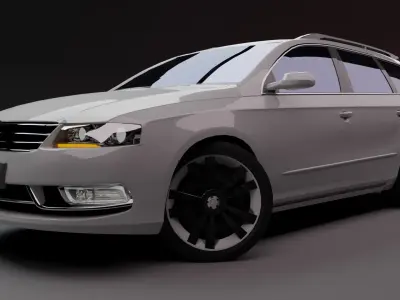 volkswagen passat Low-poly 3D model