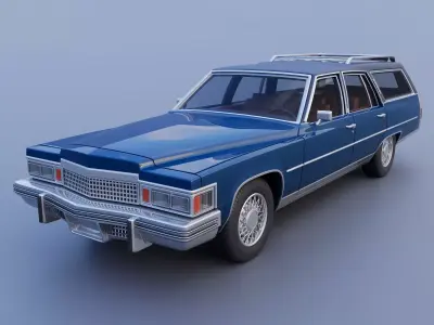 Cadillac Fleetwood Brougham Station Wagon 1979 3D print model