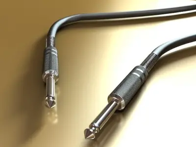 Guitar Cable High Detail 3D model